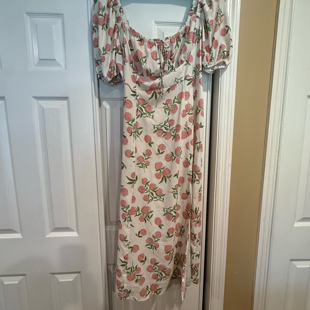 Floral Puff Sleeve Milkmaid Dress